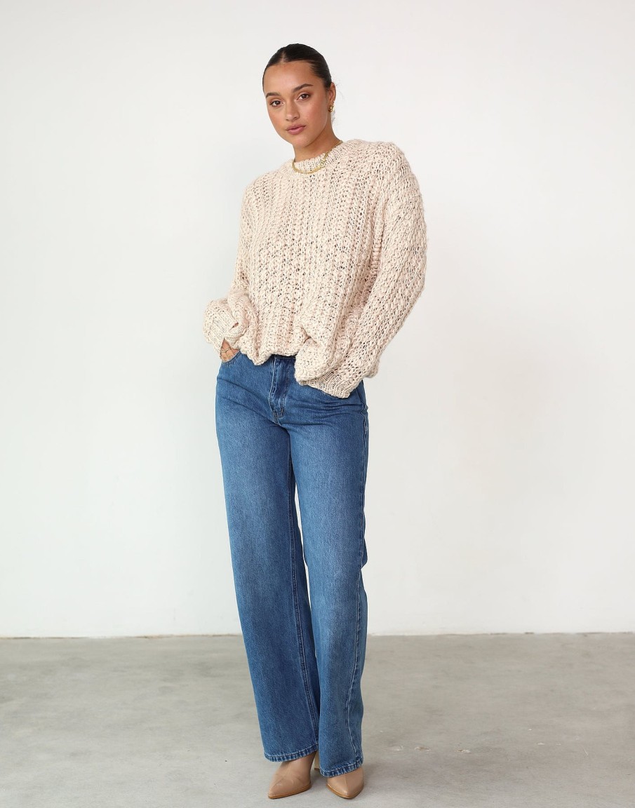 Clothing White Closet Knitwear | Emme Jumper (Oat)