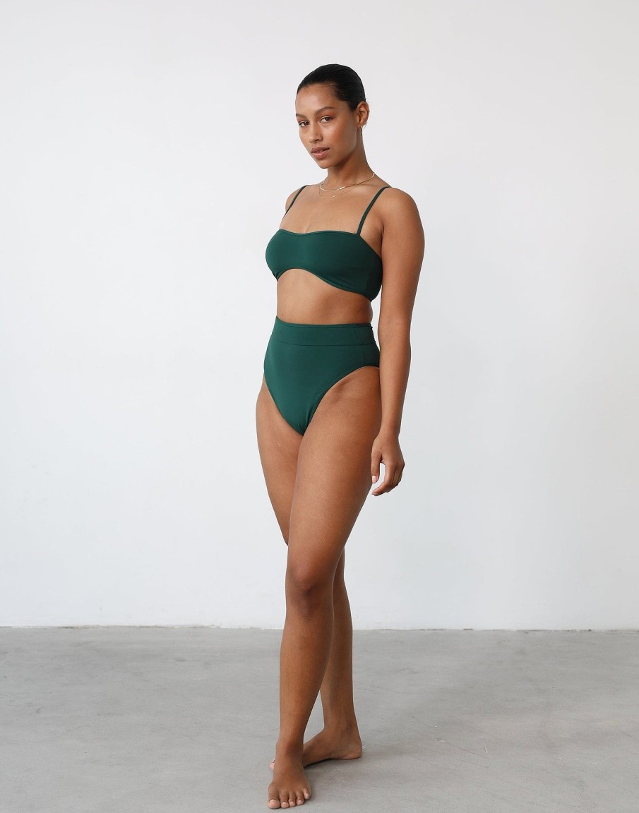 Clothing Charcoal Clothing | On Board Bikini Bottoms (Lake Green)