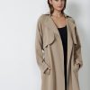 Clothing CHARCOAL Jackets + Coats | Zander Trench Coat (Mushroom)