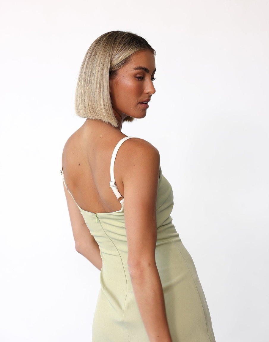 Clothing CHARCOAL Mini Dresses | Alistair Mini Dress (Pistachio)