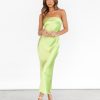 Clothing Charcoal Clothing Partywear | Lillie Maxi Dress (Lime Green)