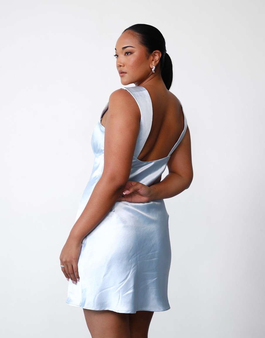 Clothing Charcoal Clothing Partywear | Mimosa Mini Dress (Ice Blue)