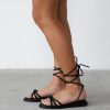 Shoes Therapy | Raye Sandals (Black Smooth Pu) - By Therapy