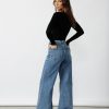 Clothing Charcoal Clothing Denim Edit | Ethan Wide Leg Jeans (Mid Wash)