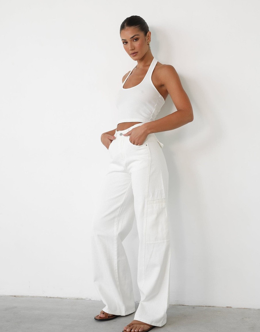 Clothing QTrend Basics Edit | Kasra Jeans (White Denim)