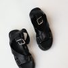 Shoes Therapy | Maze Sandals (Black Smooth Pu) - By Therapy