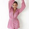 Clothing Charcoal Clothing Partywear | Heart Of Gold Mini Dress (Dusty Pink)