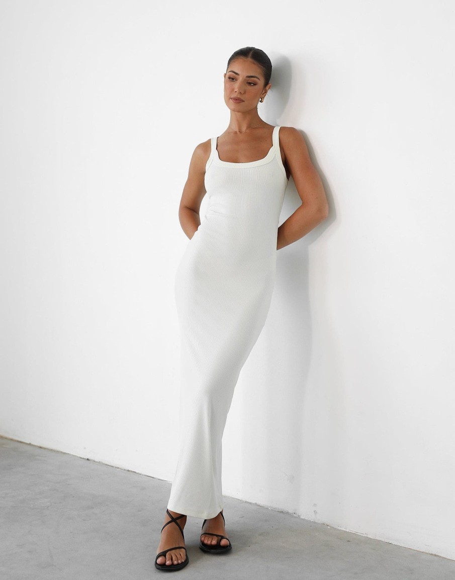 Clothing Qtrend Basics Edit | Skyler Maxi Dress (White)