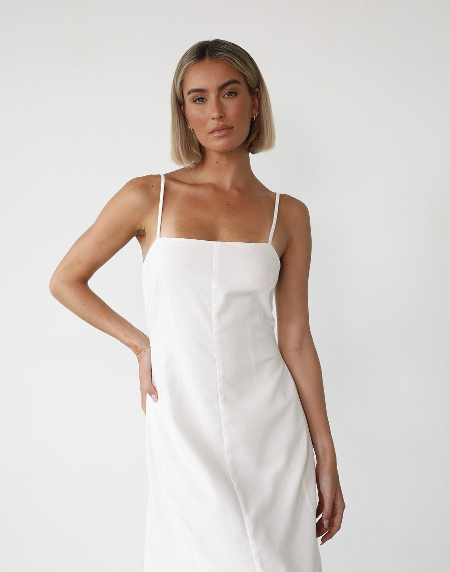 Clothing Charcoal Clothing Maxi Dresses | Norah Maxi Dress (White)