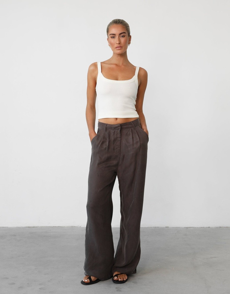 Clothing White Closet Workwear | Ranna Pants (Warm Grey)