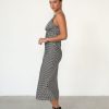 Clothing Rumor Partywear | Janna Midi Dress (Black/White Print)