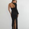 Clothing Charcoal Clothing Partywear | Ryleigh Maxi Dress (Black)