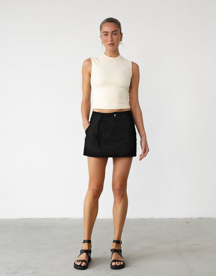 Clothing Charcoal Clothing Basics Edit | Remember This Mini Skirt (Black)