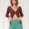 Clothing Red Berry Basics Edit | Amora Long Sleeve Top (Brown)