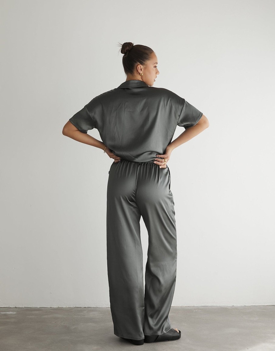 Clothing Charcoal Clothing Basics Edit | Martha Pants (Slate)