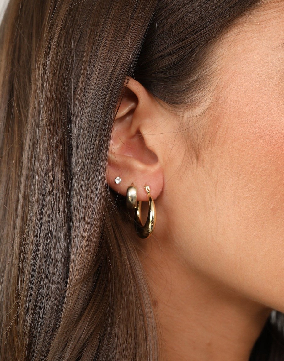 Accessories CHARCOAL Earrings | Jacey Earrings (Gold)