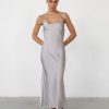 Clothing Lioness Maxi Dresses | Juliette Satin Dress (Cloud) - By Lioness