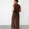 Clothing Charcoal Clothing Partywear | Solar Maxi Dress (Cocoa)