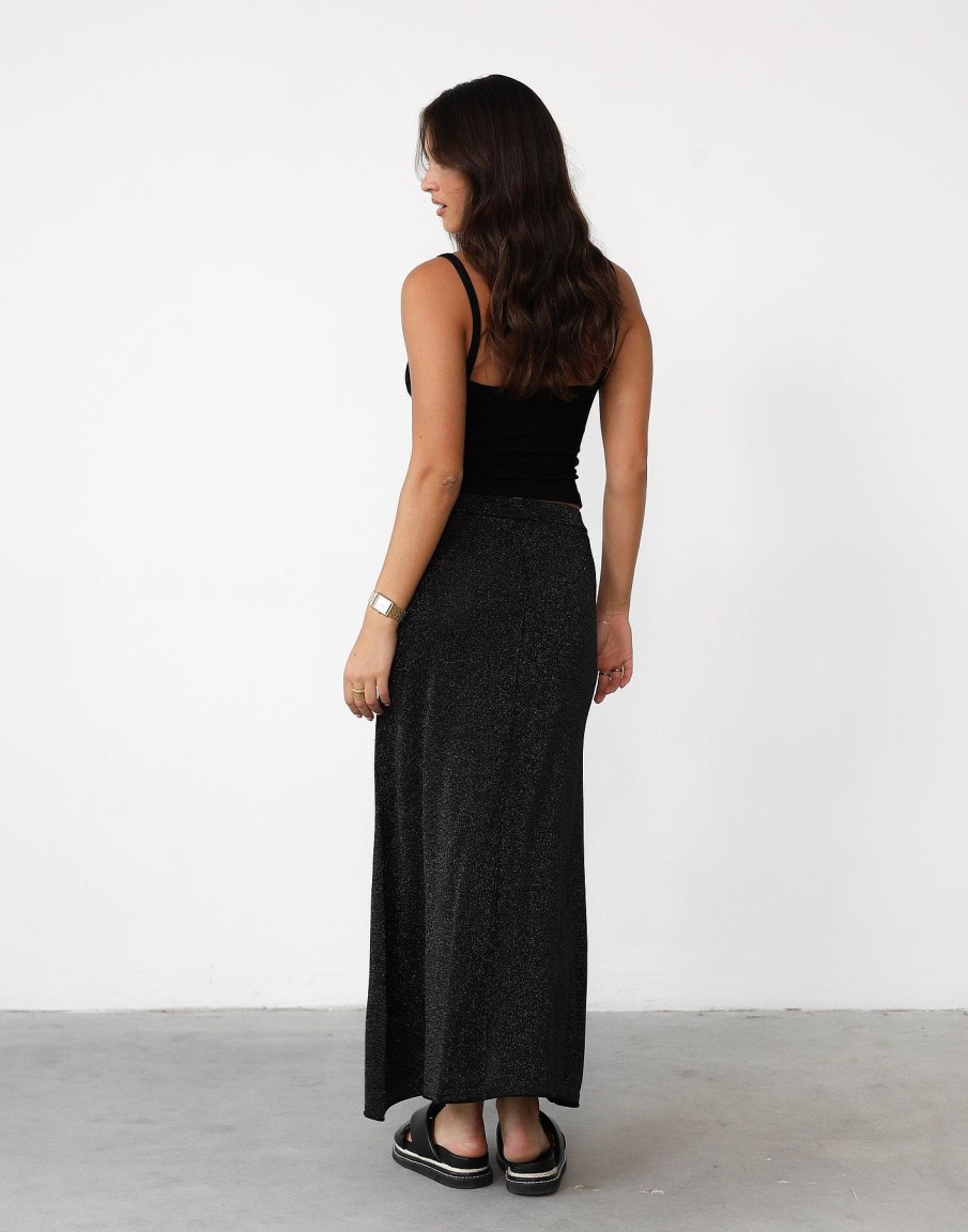 Clothing White Closet Skirts | Zerah Maxi Skirt (Black)