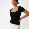 Clothing White Closet Basics Edit | Zhari Top (Black)