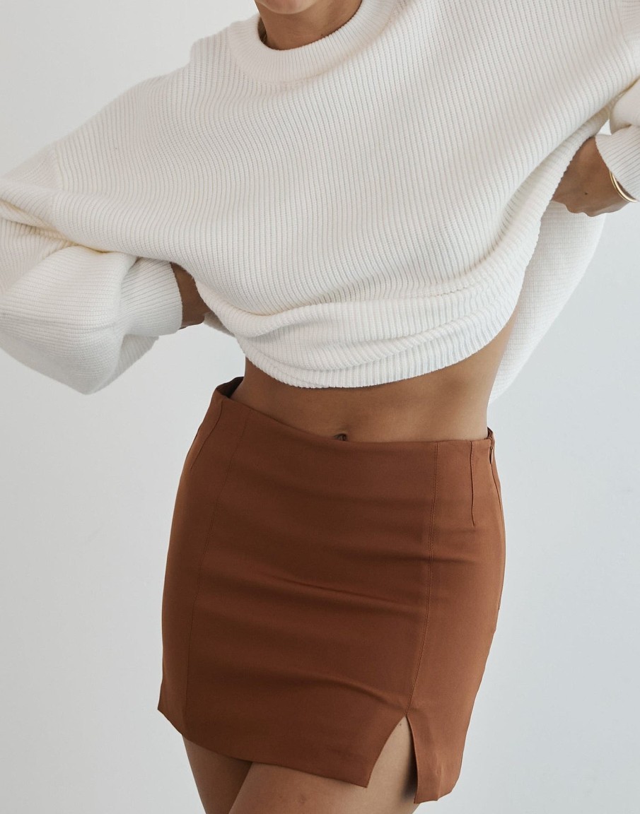 Clothing Thanne Basics Edit | Kutcher Skirt (Rust)