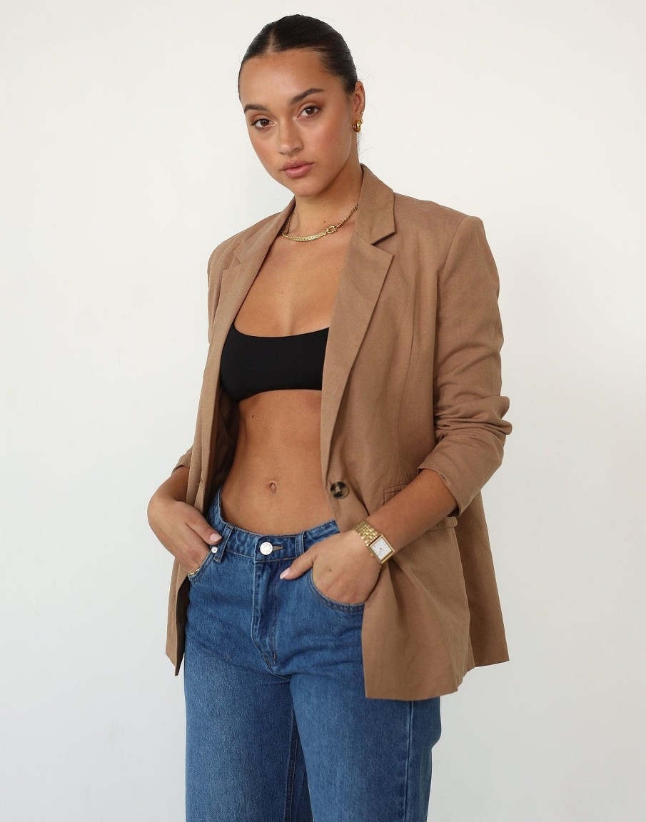 Clothing Paper Heart Blazers | Rina Blazer (Mocha)