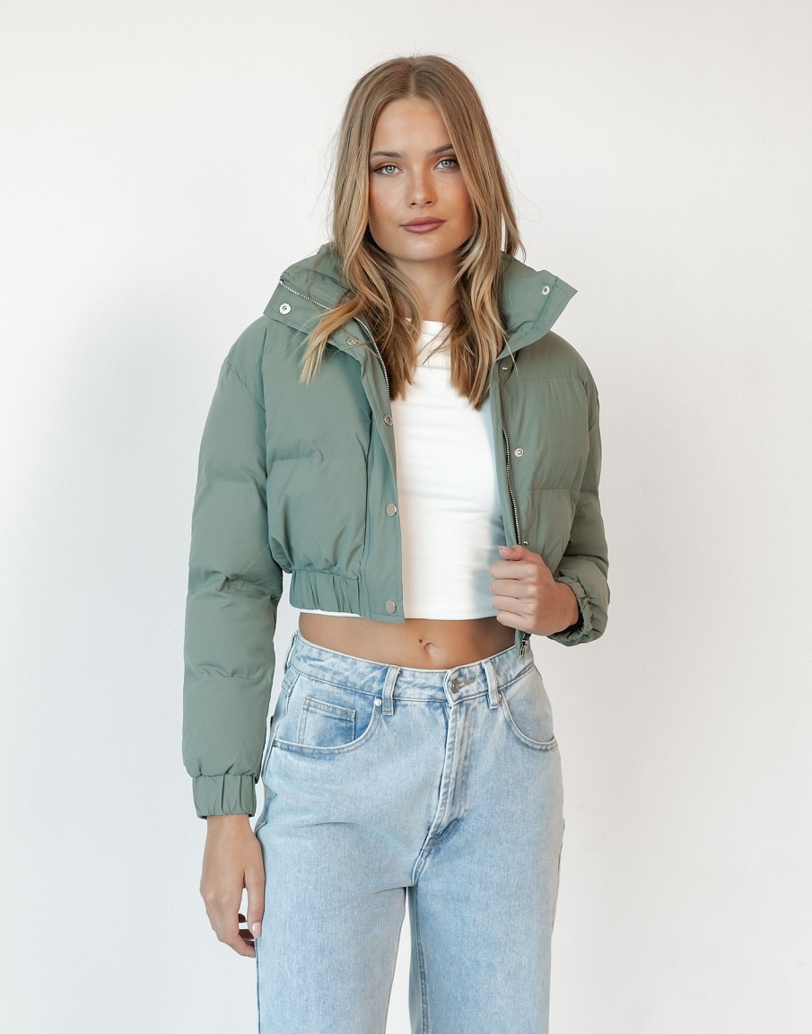 Clothing Luvalot Jackets + Coats | Robbie Puffer Jacket (Khaki)