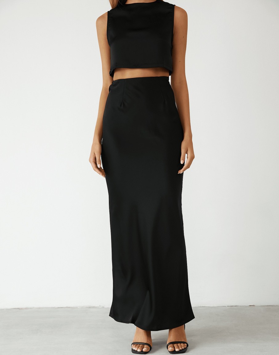 Clothing Charcoal Clothing Skirts | Sincerity Maxi Skirt (Black)