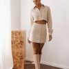 Clothing Charcoal Clothing Skirts | Dublin Mini Skirt (Beige)