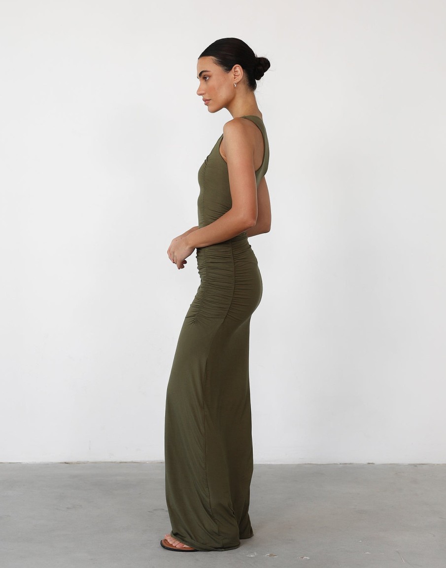 Clothing Qtrend Maxi Dresses | Everleigh Maxi Dress (Olive)