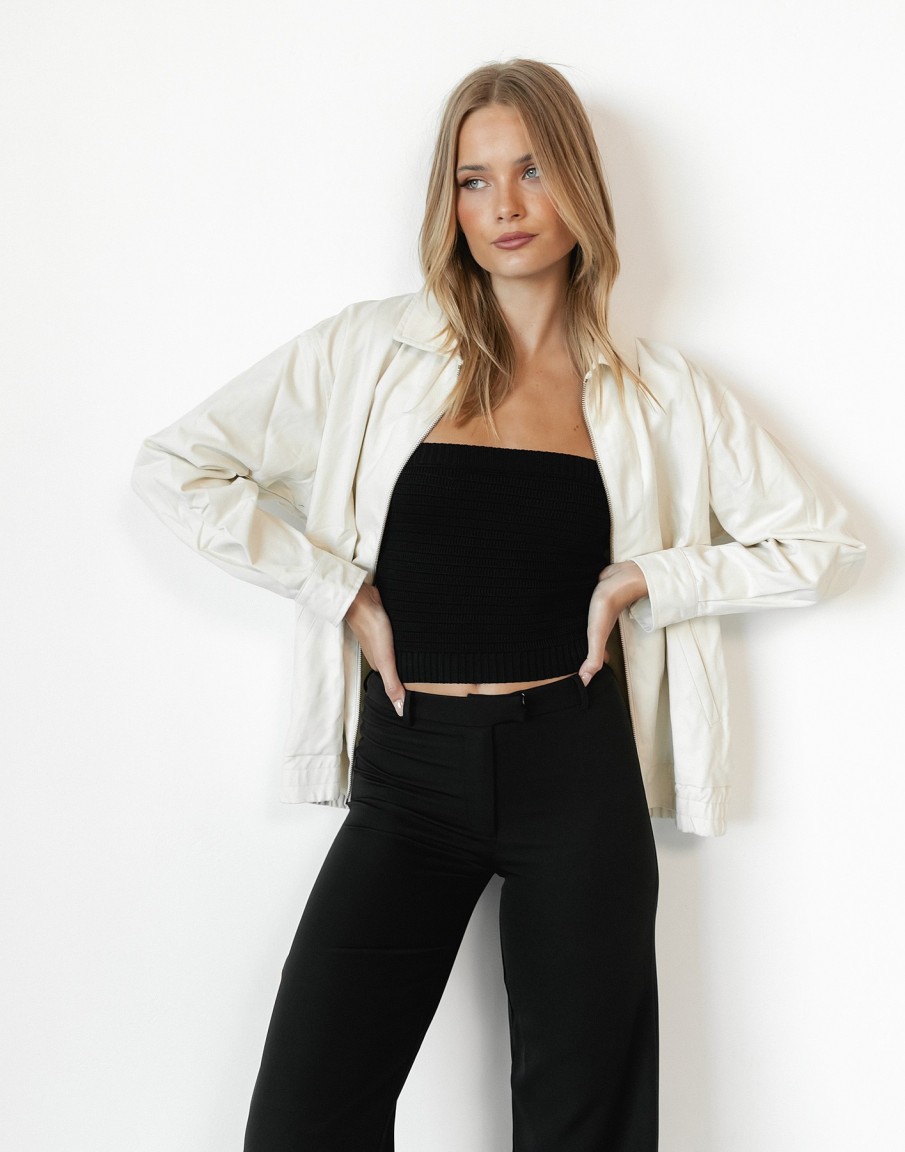 Clothing White Closet Basics Edit | Lytton Strapless Crop Top (Black)