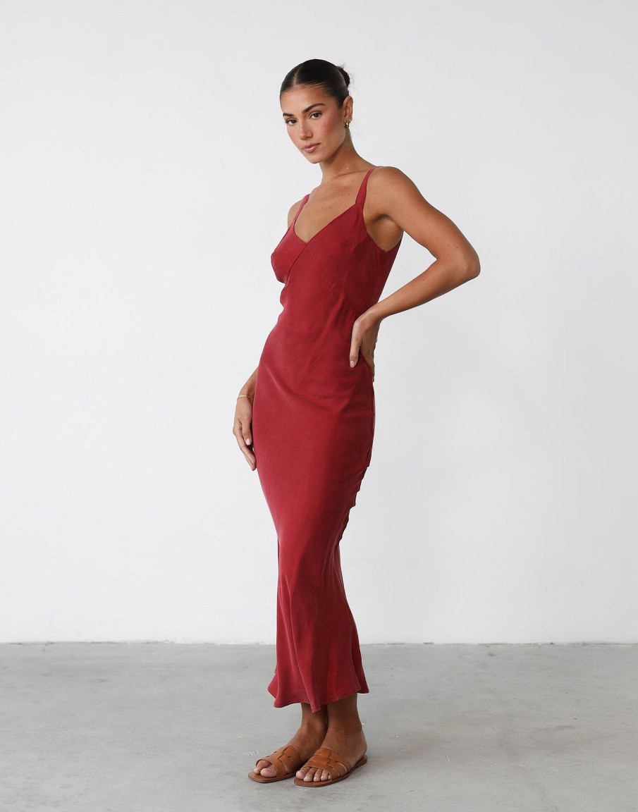 Clothing White Closet Maxi Dresses | Kirsty Maxi Dress (Merlot)