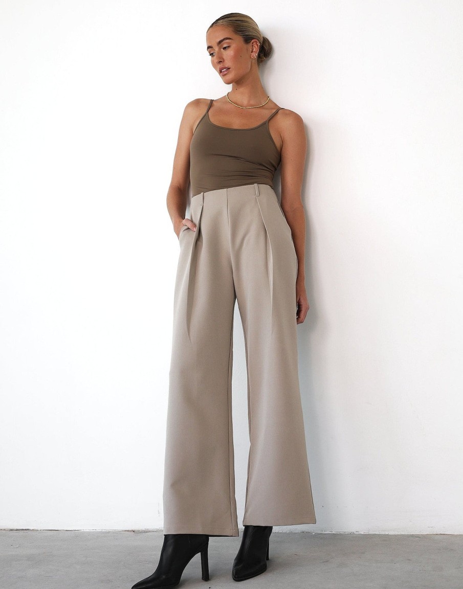 Clothing Charcoal Clothing Workwear | Malakai Pants (Beige)