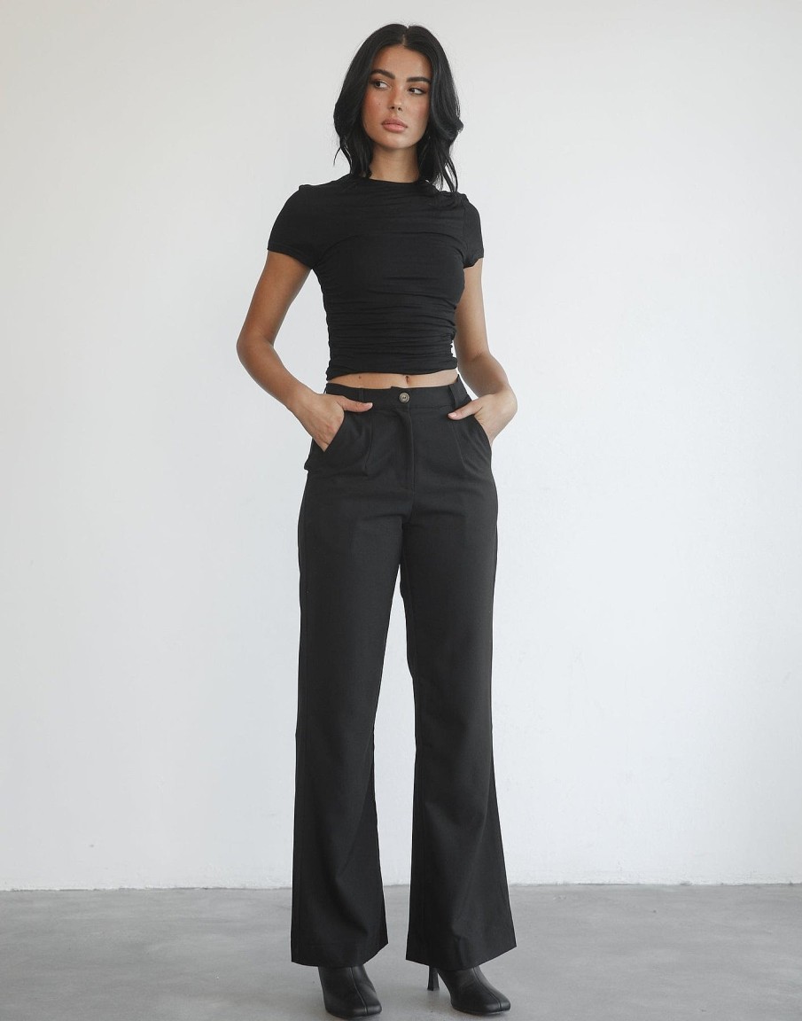 Clothing Qtrend Basics Edit | Essence Pants (Black)