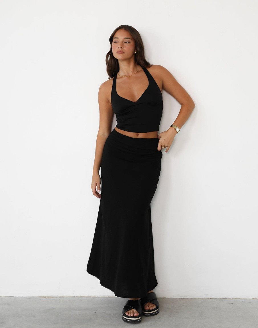 Clothing CHARCOAL Basics Edit | Shannon Maxi Skirt (Black)