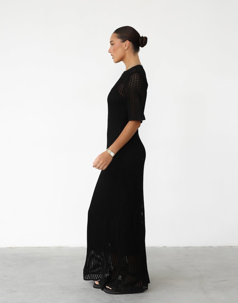 Clothing Pink Diamond Maxi Dresses | Phoemela Maxi Dress (Black)