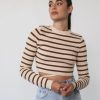 Clothing Alive Girl Long Sleeve Tops | Grayson Long Sleeve Top (Beige/Brown)