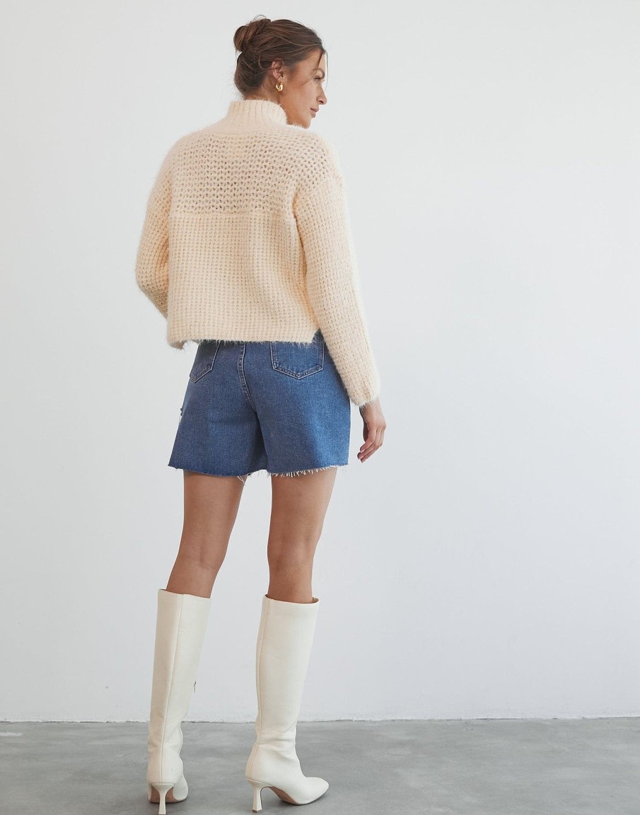 Clothing Pink Diamond Knitwear | Asha Knit Jumper (Cream)