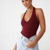 Clothing Q-Trend Partywear | Amira Bodysuit (Wine)