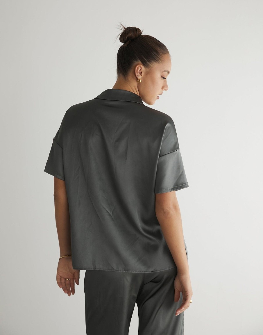 Clothing Charcoal Clothing Basics Edit | Martha Shirt (Slate)