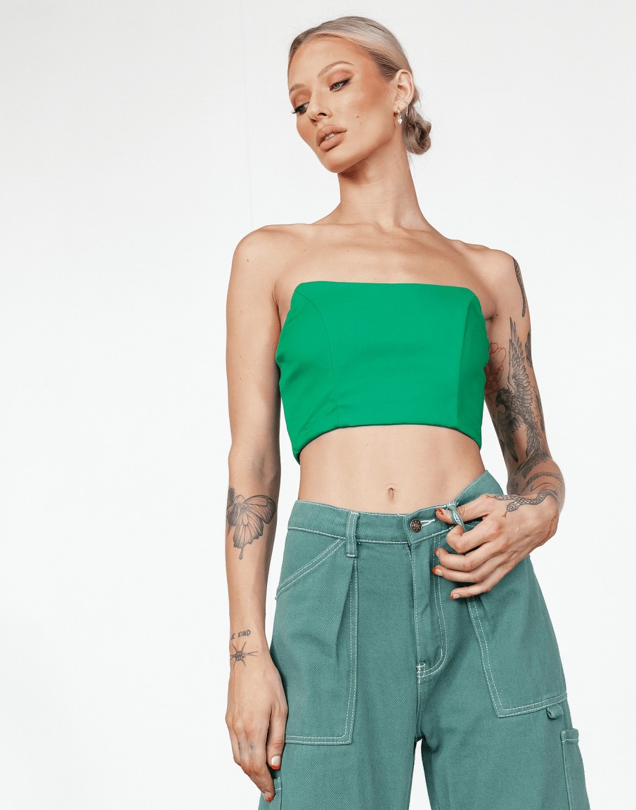 Clothing Luvalot Partywear | Close To You Corset Top (Green)