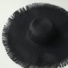 Accessories Charcoal Clothing Hats | Tamara Wide Brim Straw Hat (Black)