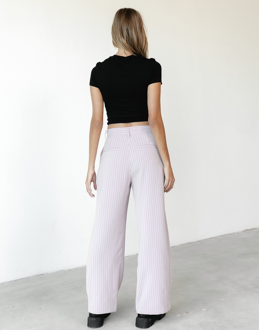 Clothing Lioness Workwear | Nyc Pant (Pink Pinstripe) -By Lioness