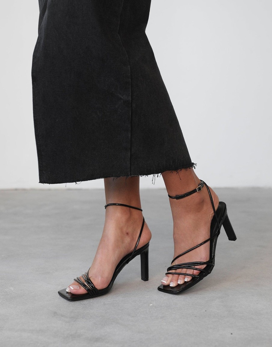 Shoes Billini | Denise Heels (Black Crinkle Print) - By Billini