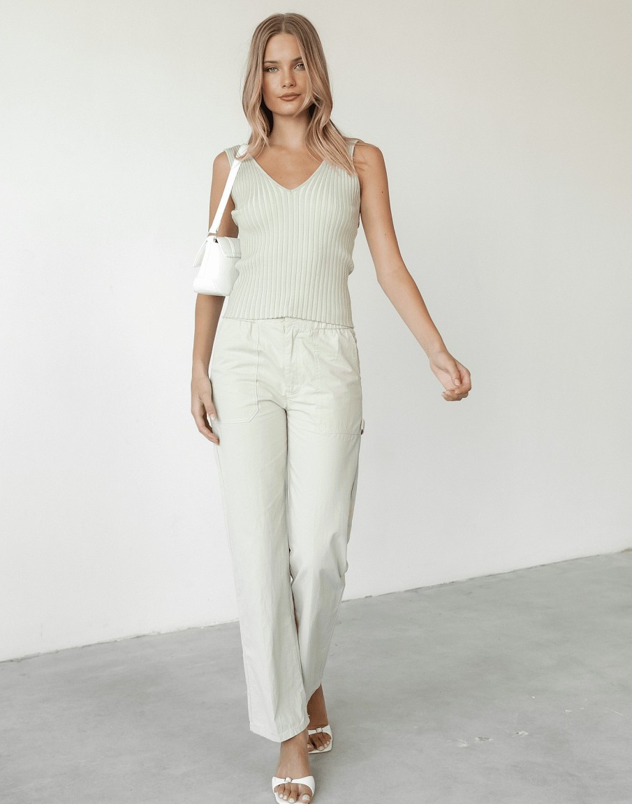 Clothing Lioness Basics Edit | Fountain Tailored Pant (Beige) - By Lioness