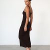 Clothing Charcoal Clothing Partywear | Ephemeral Maxi Dress (Chocolate)