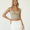 Clothing Lioness Crop Tops | Odette Top (Sage) - By Lioness