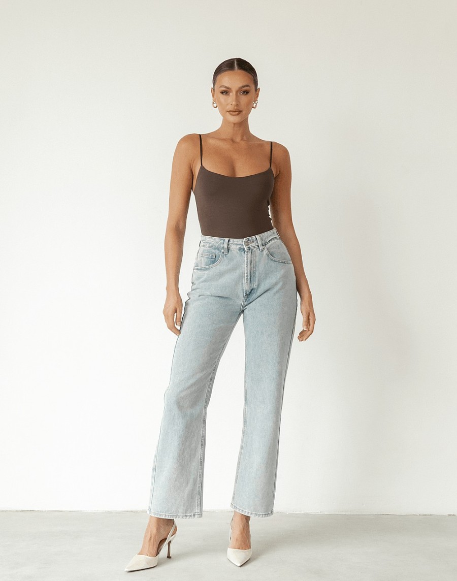 Clothing Qtrend Basics Edit | Miya Bodysuit (Brown)