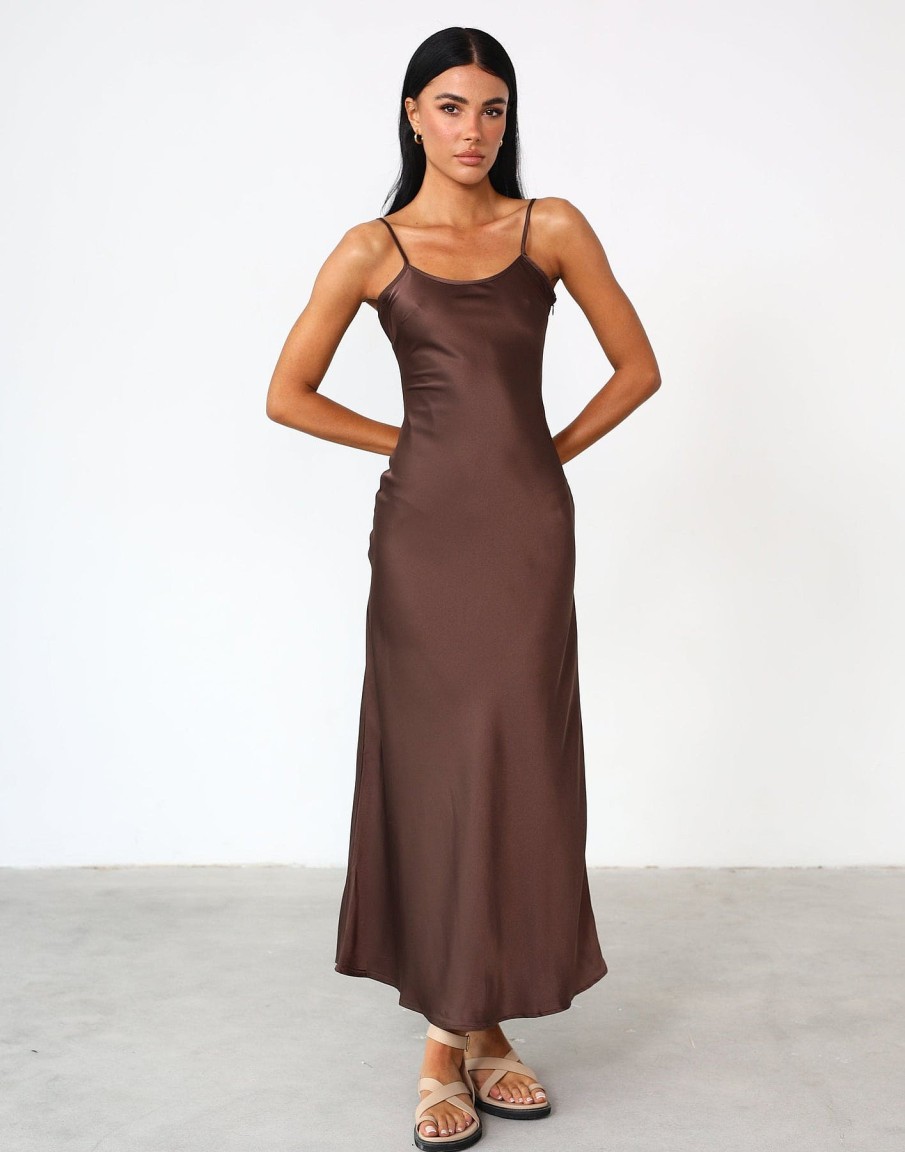 Clothing Charcoal Clothing Maxi Dresses | Martha Maxi Dress (Cocoa)