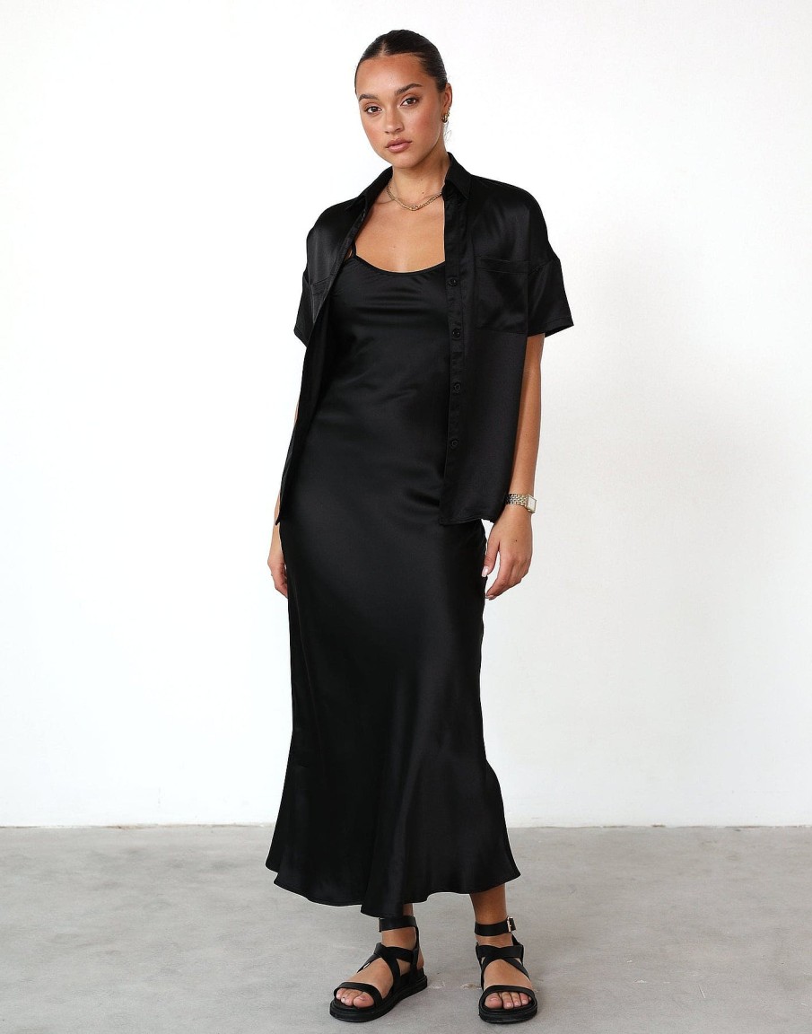 Clothing Charcoal Clothing | Martha Maxi Dress (Black)